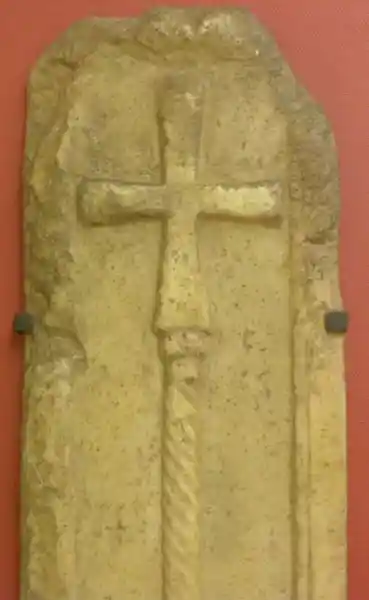 Cross on a tombstone